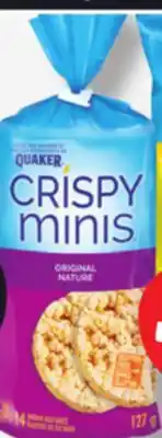 IGA QUAKER CRISPY MINIS RICE CAKES offer