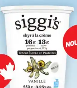 IGA SIGGI'S SKYR YOGURT offer