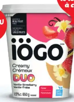 IGA IÖGO CRÉMEUX DUO YOGURT offer