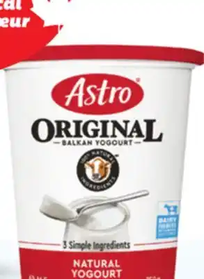 IGA ASTRO ORIGINAL YOGURT offer