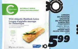 IGA COMPLIMENTS FROZEN WILD PACIFIC FISH LOINS offer