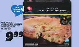 IGA PLAISIRS GASTRONOMIQUES FROZEN PIE, GRATIN OR TOURTIERE offer