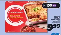 IGA COMPLIMENTS FROZEN LASAGNA offer