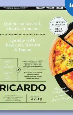 IGA RICARDO FROZEN QUICHE offer