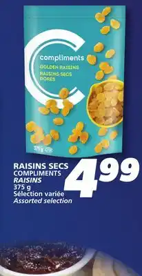 IGA COMPLIMENTS RAISINS offer