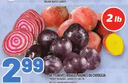 Metro BETTERAVES ROUGES, JAUNES OU CHIOGGIA | RED, YELLOW OR CHIOGGIA BEETS offer