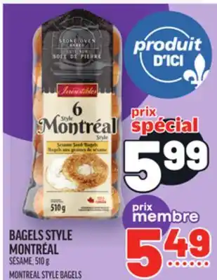 Metro BAGELS STYLE MONTRÉAL | MONTREAL STYLE BAGELS offer