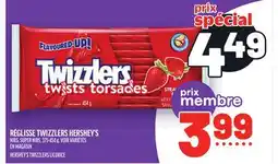 Metro RÉGLISSE TWIZZLERS HERSHEY'S | HERSHEY'S TWIZZLERS LICORICE offer