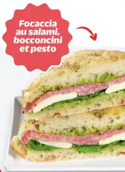 Metro FOCACCIA AU SALAMI, BOCCONCINI ET PESTO offer