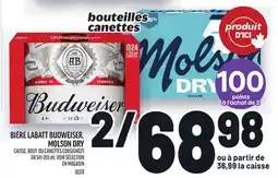 Metro BIÈRE LABATT BUDWEISER, MOLSON DRY | BEER offer