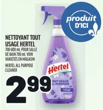 Metro NETTOYANT TOUT USAGE HERTEL | HERTEL ALL PURPOSE CLEANER offer