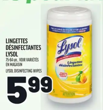 Metro LINGETTES DÉSINFECTANTES LYSOL | LYSOL DISINFECTING WIPES offer