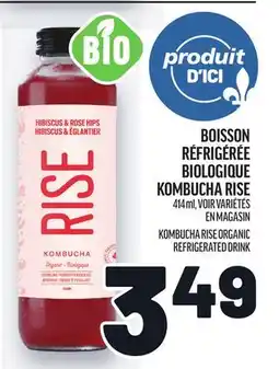 Metro BOISSON RÉFRIGÉRÉE BIOLOGIQUE KOMBUCHA RISE | KOMBUCHA RISE ORGANIC REFRIGERATED DRINK offer