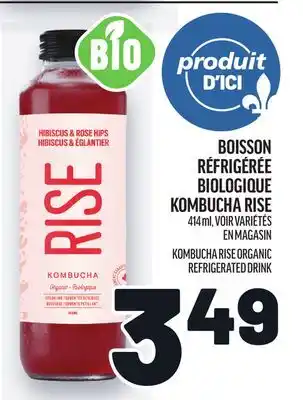 Metro BOISSON RÉFRIGÉRÉE BIOLOGIQUE KOMBUCHA RISE | KOMBUCHA RISE ORGANIC REFRIGERATED DRINK offer