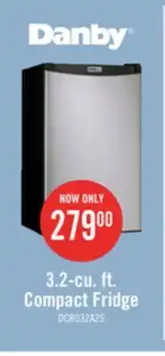 The Brick Danby 17.7 3.2 Cu. Ft. Single-Door Mini Fridge - Stainless Steel - DCR032A2BSLDD offer