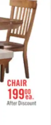 The Brick Cedar Dining Chair with Polyester Fabric, Pine Wood - Beige offer