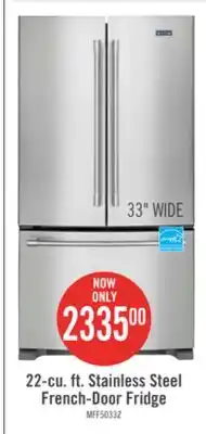 The Brick Maytag 33 22 Cu. Ft. French-Door Refrigerator - Fingerprint Resistant Stainless Steel - MRFF5033PZ offer