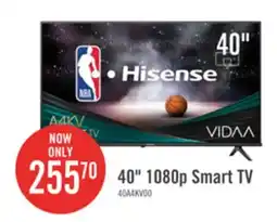 The Brick HISENSE 40 1080p HD Full Array LCD 60Hz VIDAA Smart TV (40A4KV) offer