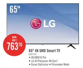 The Brick LG 65 4K UHD HDR10+ HGiG 60Hz webOS Smart TV (65UT7570PUB) offer