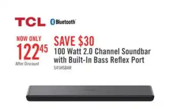 The Brick TCL 2.0 CH Bluetooth Dolby Atmos DTS Virtual:X Soundbar (S45H) offer