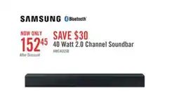 The Brick SAMSUNG 2.0 CH Dolby Digital 2.0 DTS 2.0 Soundbar with Built-In Subwoofer (HW-C400/ZC) offer