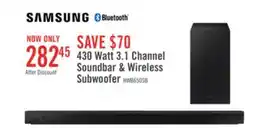 The Brick SAMSUNG 3.1 CH Dolby Digital 5.1 DTS Virtual:X Soundbar with Wireless Subwoofer (HW-B650/ZC) offer