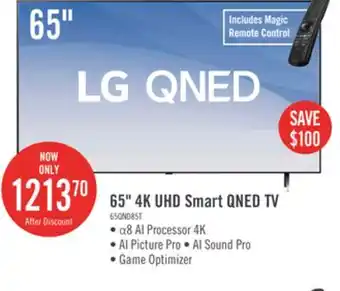 The Brick LG 65 4K Quantum Dot Nanocell HDR10 120Hz AMD FreeSync Smart TV (65QNED85TUA) offer