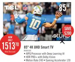 The Brick TCL 85 4K UHD LED HDR Pro+ 60Hz Google Smart TV (8S551G-CA) offer