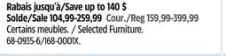 Canadian Tire FOR LIVING Selected Furniture offer