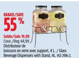 Canadian Tire Unbranded Beverage Dispensers with Stand, 4L offer