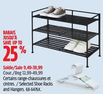 Canadian Tire TYPE A Selected Shoe Racks and Hangers offer