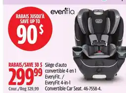 Canadian Tire Evenflo EveryFit 4-in-1 Convertible Car Seat offer