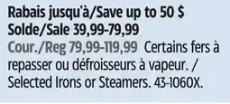 Canadian Tire Selected Irons or Steamers offer