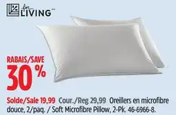 Canadian Tire LIVING Soft Microfibre Pillow, 2-Pk offer