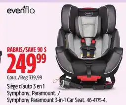 Canadian Tire Evenflo Symphony Paramount 3-in-1 Car Seat offer