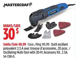 Canadian Tire Mastercraft Oscillating Multi-Tool with 20-Pc Accessory Kit offer