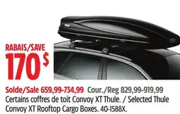 Canadian Tire Selected Thule Convoy XT Rooftop Cargo Boxes offer