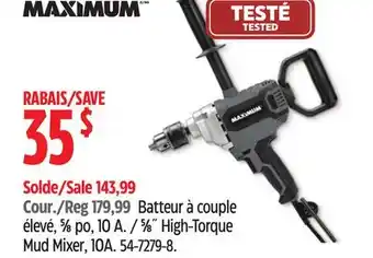 Canadian Tire MAXIMUM 5⁄8˝ High-Torque Mud Mixer offer