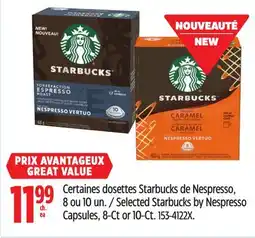 Canadian Tire Selected Starbucks by Nespresso offer