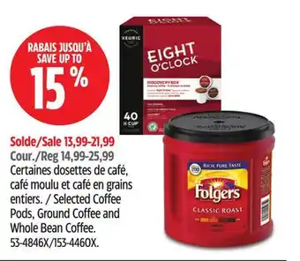 Canadian Tire Selected Coffee Pods, Ground Coffee and Whole Bean Coffee offer