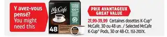 Canadian Tire Selected McCafe K-Cup Pods offer