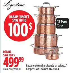 Canadian Tire Lagostina Copper-Clad Cookset offer