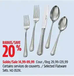 Canadian Tire Selected Flatware Sets offer