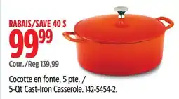 Canadian Tire 5-Qt Cast-Iron Casserole offer