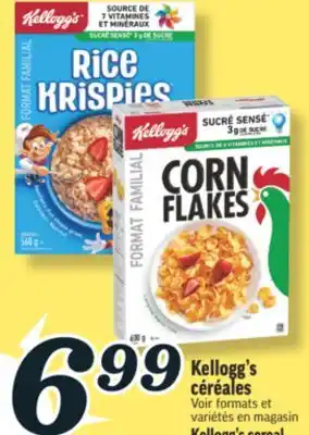 Marché Richelieu KELLOGG'S CÉRÉALES | KELLOGG'S CEREAL offer