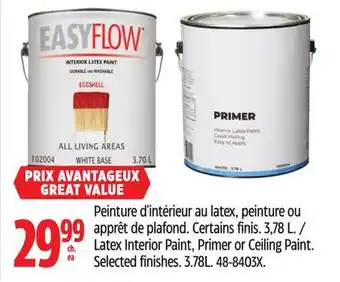 Canadian Tire Latex Interior Paint, Primer or Ceiling Paint offer