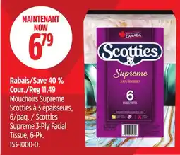 Canadian Tire Scotties Supreme 3-Ply Facial Tissue offer