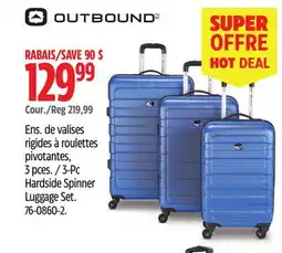 Canadian Tire Outbound 3-Pc Hardside Spinner Luggage Set offer