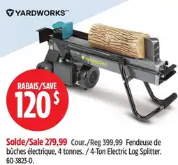 Canadian Tire 4-Ton Electric Log Splitter offer