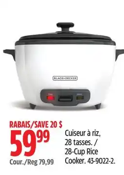 Canadian Tire Black & Decker 28-Cup Rice Cooker offer